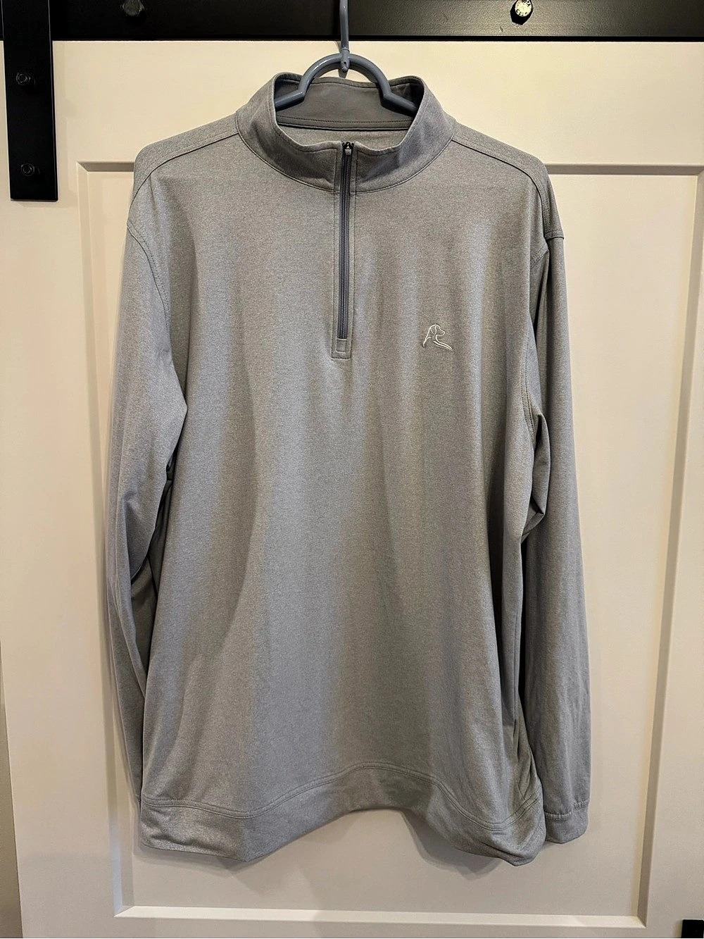 Like New RHOBACK Heather Performance Quarter-Zip - Gray - XL.